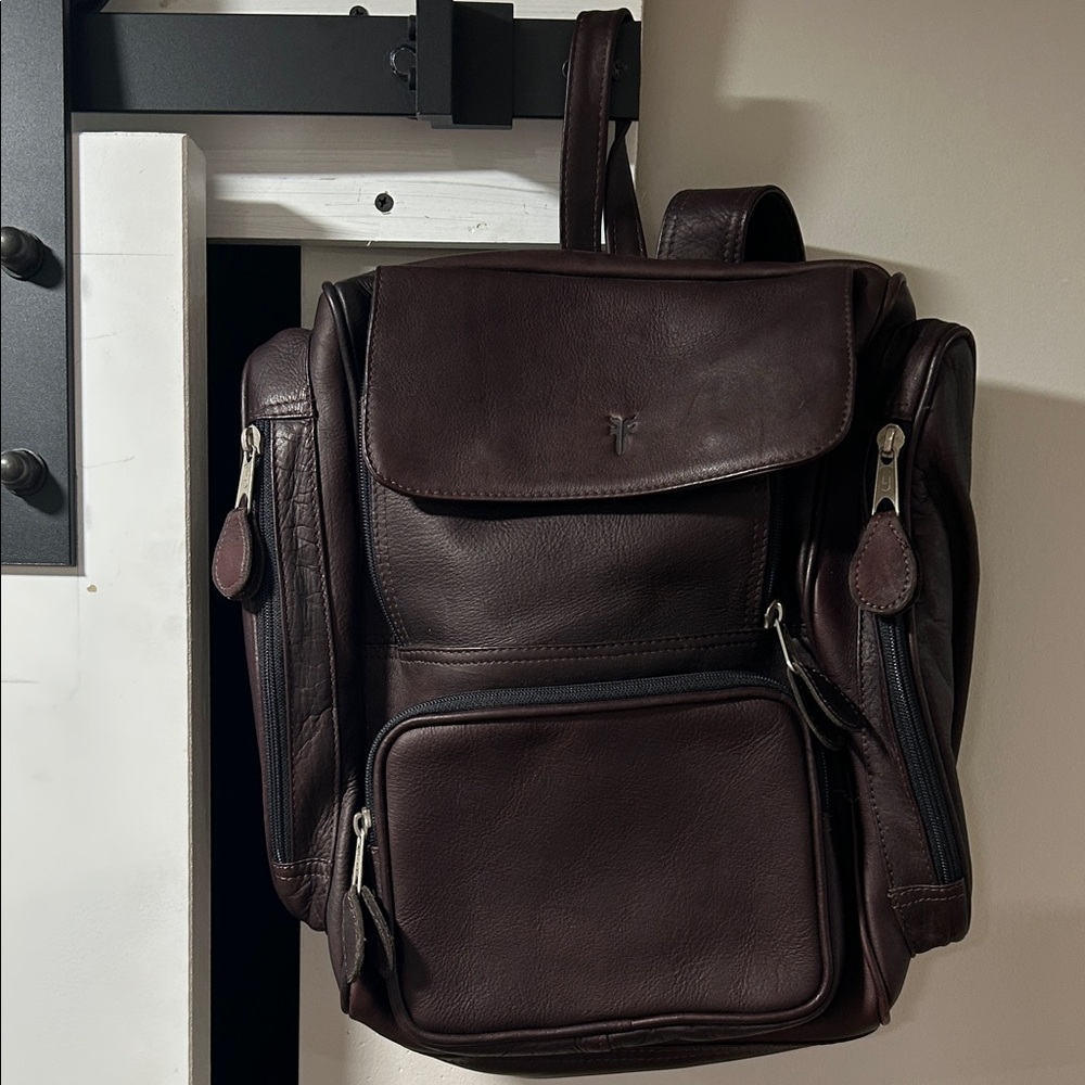 Frye Chocolate Leather Backpack